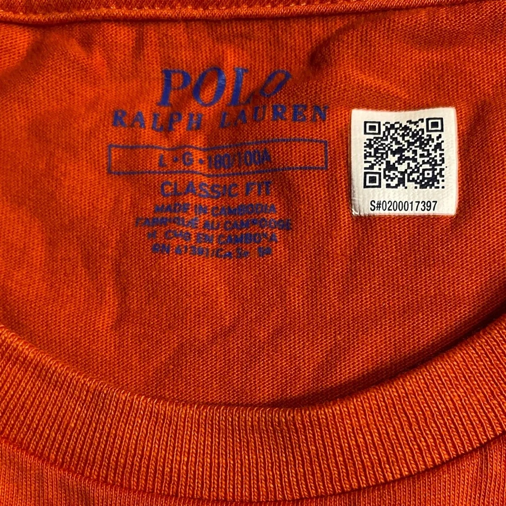 Polo by Ralph Lauren Orange Short-Sleeve Crewneck Tee with Pony Emblem - Picture 3 of 3
